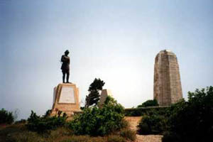 Memorial to the New Zealand Expeditionary Force at Chunuk Bair and the Atatürk memorial