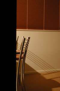Bar stools by night