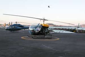 JPEG: Bell 47 Sioux, Aerospatiale Ecureuil, and Eurocopter EC130 helicopters